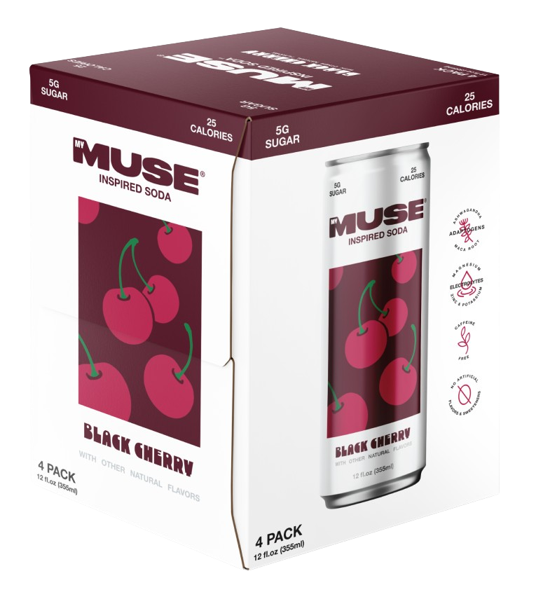 mymuse organic water - blood orange citrus - 12 pack